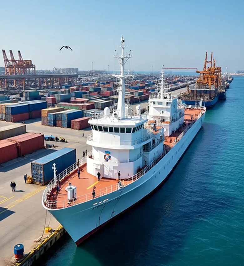 Vessel operations at an Indian port